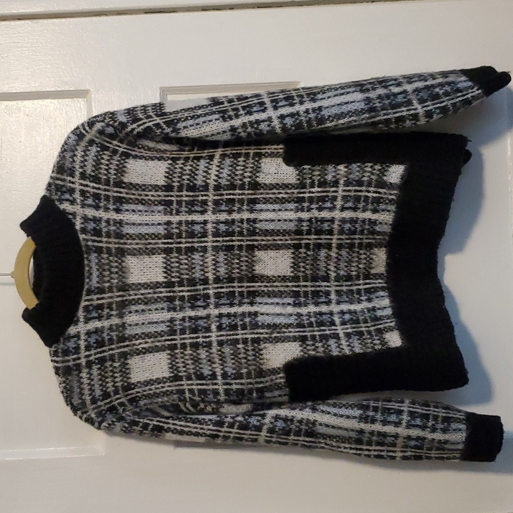 Nine West Plaid Turtleneck Sweater
